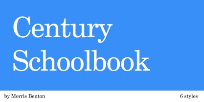 Century Schoolbook Font Poster 1